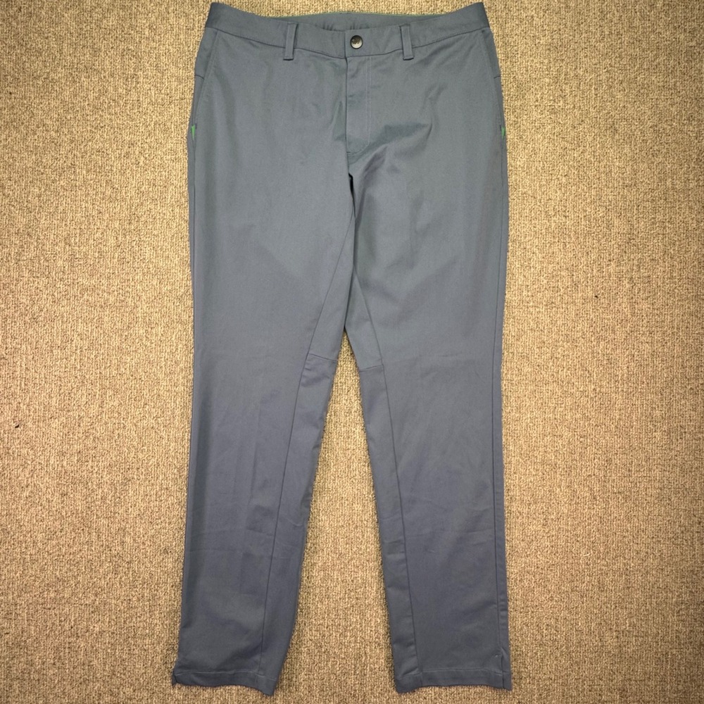 WMLD1 Men's Performance Pants Blue Grey Stretch Technical Golf Trousers 34x34